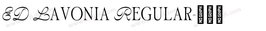 ED Lavonia Regular字体转换
